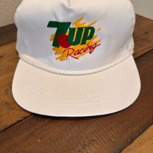 VTG Rare 7up Racing Cap Hat Yongan Sri Lanka embroidered leather strap collector